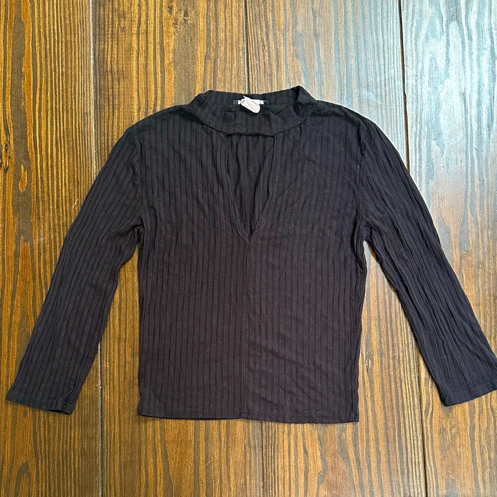 Peekaboo Mock Neck Crop Top